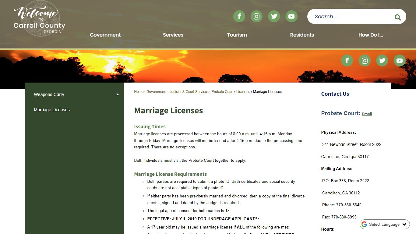 Marriage Licenses | Carroll County, GA - Official Website